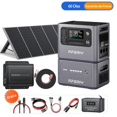 Sistema energetico Off-Grid completo da 4096Wh con pannello solare da 400W (Kit All-in-One Serie P280)