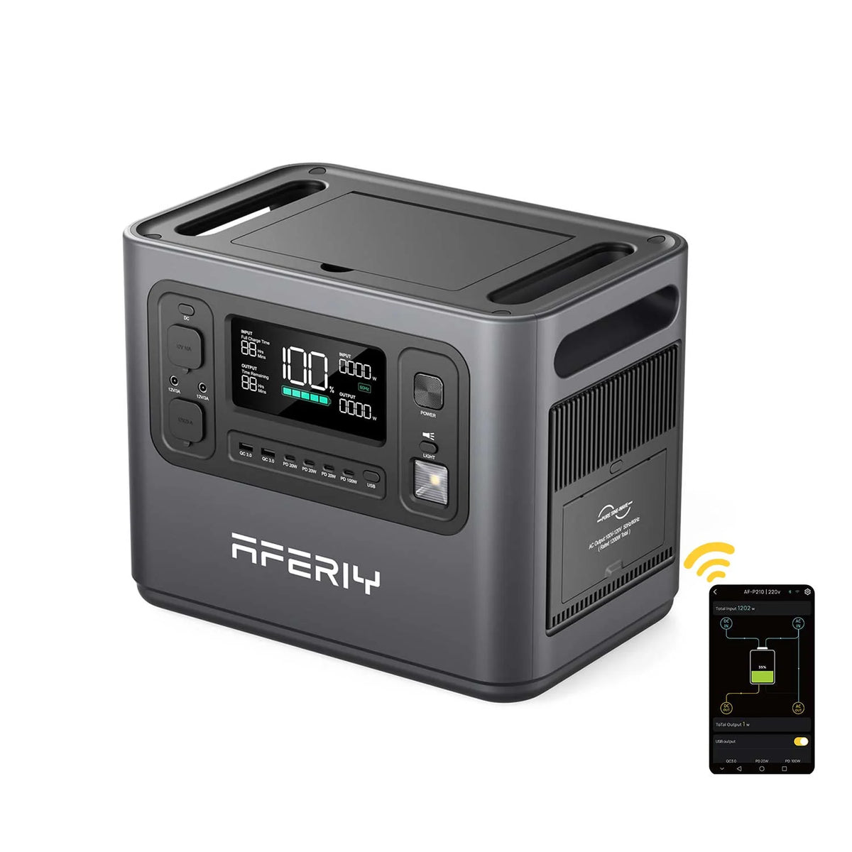 AFERIY P210 Power Station Portatile 2400W 2048Wh