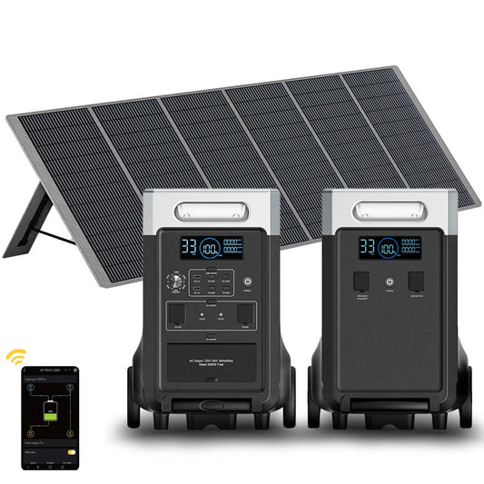 AFERIY P310 Kit Generatore Solare da 3600W con Batteria di Espansione da 3840Wh
