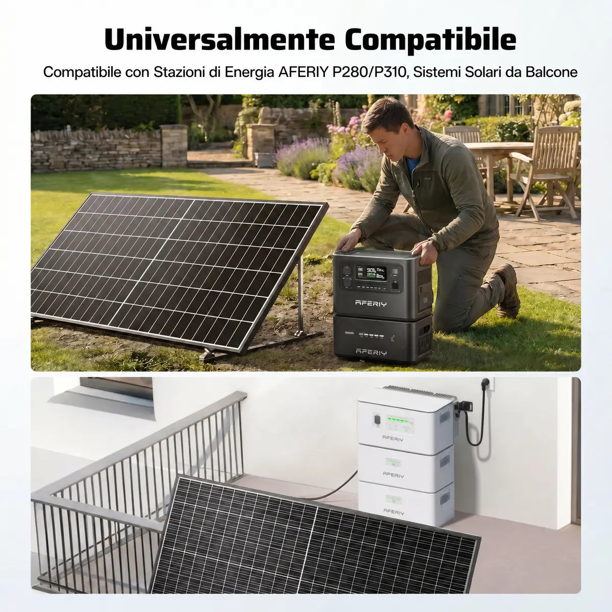 AFERIY AF-SG580 Pannello solare rigido impermeabile IP68 da 580 W (confezione da 2)