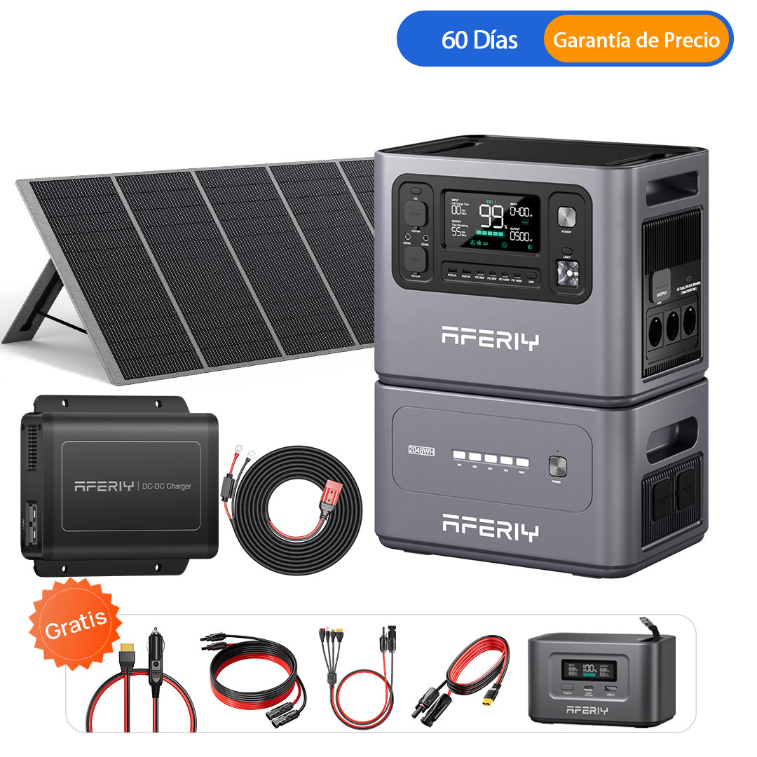 Sistema energetico Off-Grid completo da 4096Wh con pannello solare da 400W (Kit All-in-One Serie P280)